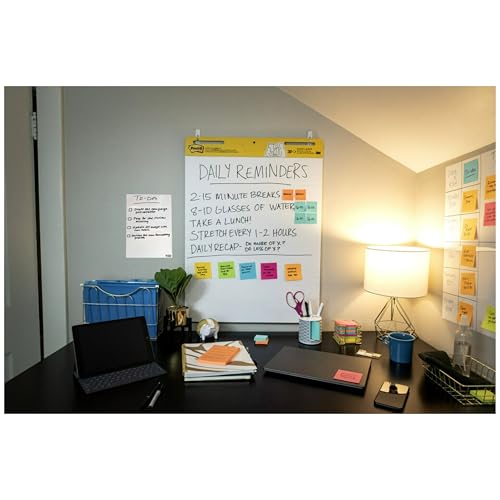 Post-it Super Sticky Easel Pad 25 x 30 Inches 30 Sheets/Pad 2 Pads (560) Large White Grid Premium Self Stick Flip Chart Paper Super Sticking Power