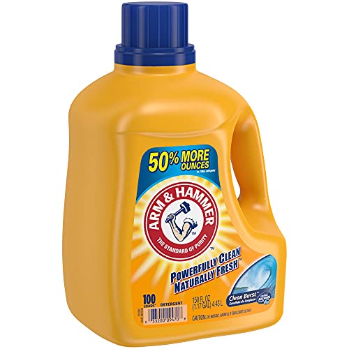 Arm & Hammer Clean Burst, 100 Loads Liquid Laundry Detergent, 150 Fl oz