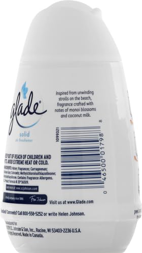 Glade Solid Air Freshener, Deodorizer for Home and Bathroom, Exotic Tropical Blossoms, 6 Oz