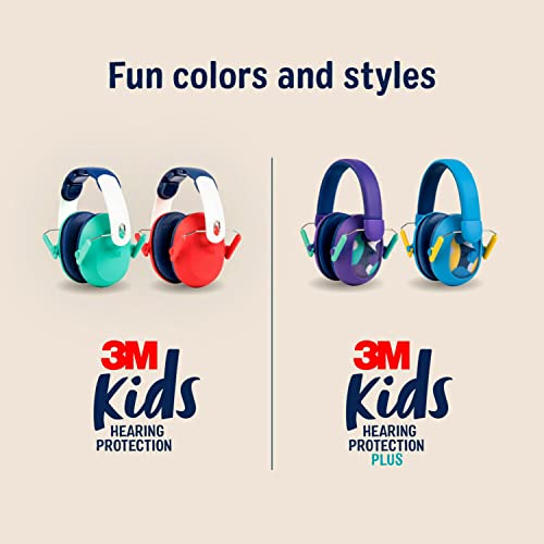 3M Kids' Hearing Protection, Purple, 23dB NRR
