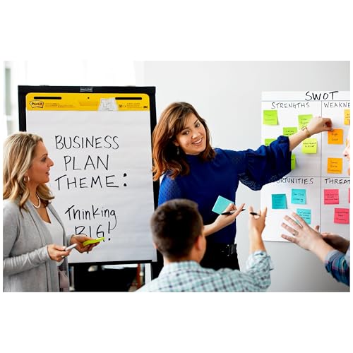 Post-it Super Sticky Easel Pad 25 x 30 Inches 30 Sheets/Pad 2 Pads (560) Large White Grid Premium Self Stick Flip Chart Paper Super Sticking Power