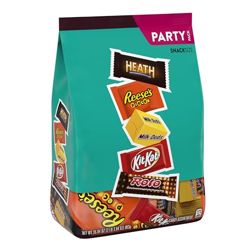 Hershey Assorted Flavored Snack Size, Candy Party Pack, 35.04 oz