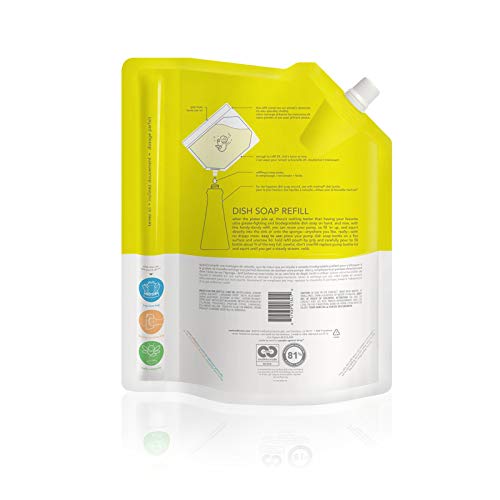 Method Gel Dish Soap Refill, Lemon Mint, 36 Ounces, 1 pack, Packaging May Vary