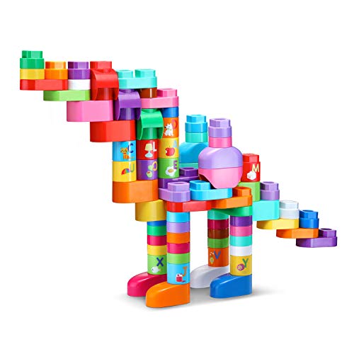 LeapFrog LeapBuilders 81-Piece Jumbo Blocks Box, Pink