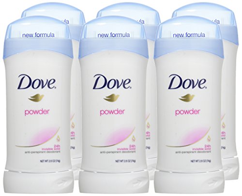 Dove Deodorant 2.6 Ounce Invisible Solid Powder (76ml) (6 Pack)