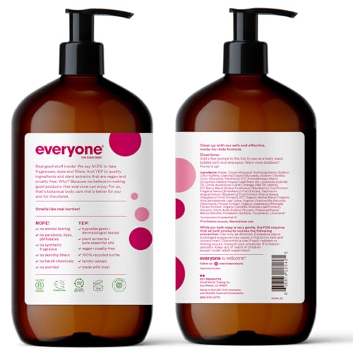 Everyone 3 In 1 Berry Blast Kids Soap, 32 FZ