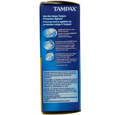 Tampax Flushable Applicator Regular Absorbency Tampons - 20 ea., Pack of 3