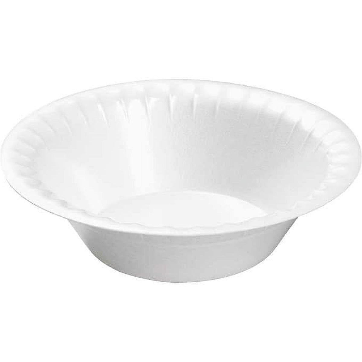 Hefty Super Weight Foam Bowl, Cut Resistant, Soak Proof - 12 oz, White, 330 Count