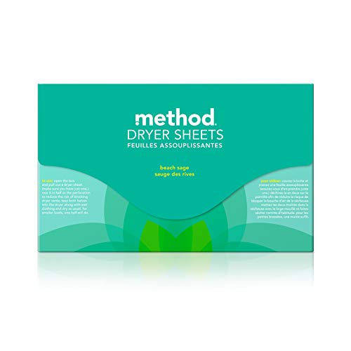 Method Dryer Sheets, Beach Sage, 80 Count