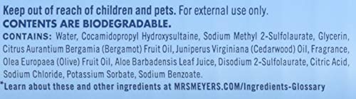 MRS. MEYER'S CLEAN DAY Hand Soap, Made with Essential Oils, Biodegradable Formula, Rain Water, 12.5 fl. oz - Pack of 6