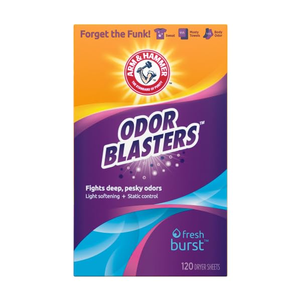 Arm & Hammer Odor Blasters Fresh Burst Dryer Sheets, 120 ct