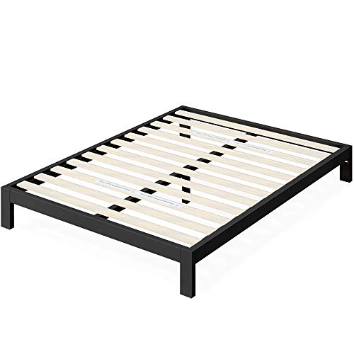 ZINUS Arnav Metal Platform Bed Frame, Wood Slat Support, No Box Spring Needed, Easy Assembly, Black, Full