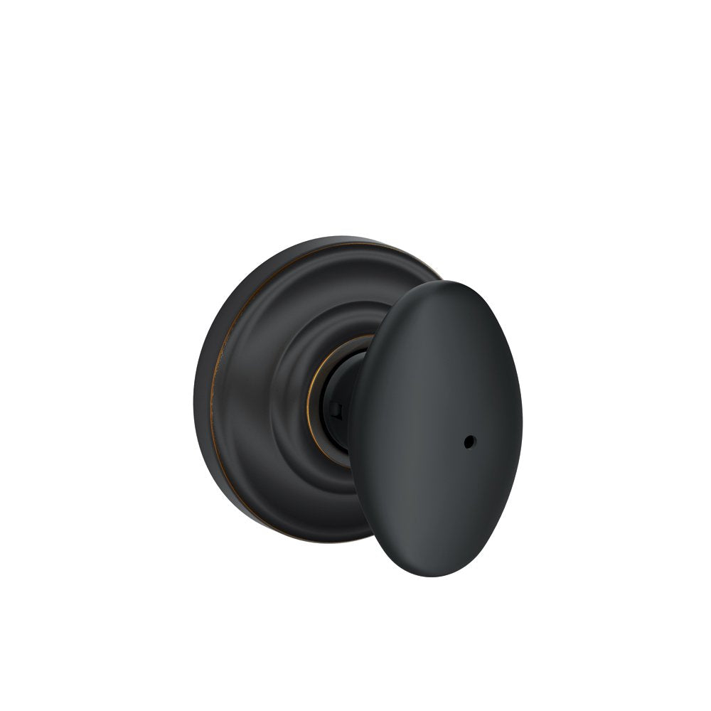 SCHLAGE Siena Privacy Knob, Andover Rose, Aged Bronze - FA40DNB716/F40SIE716AND
