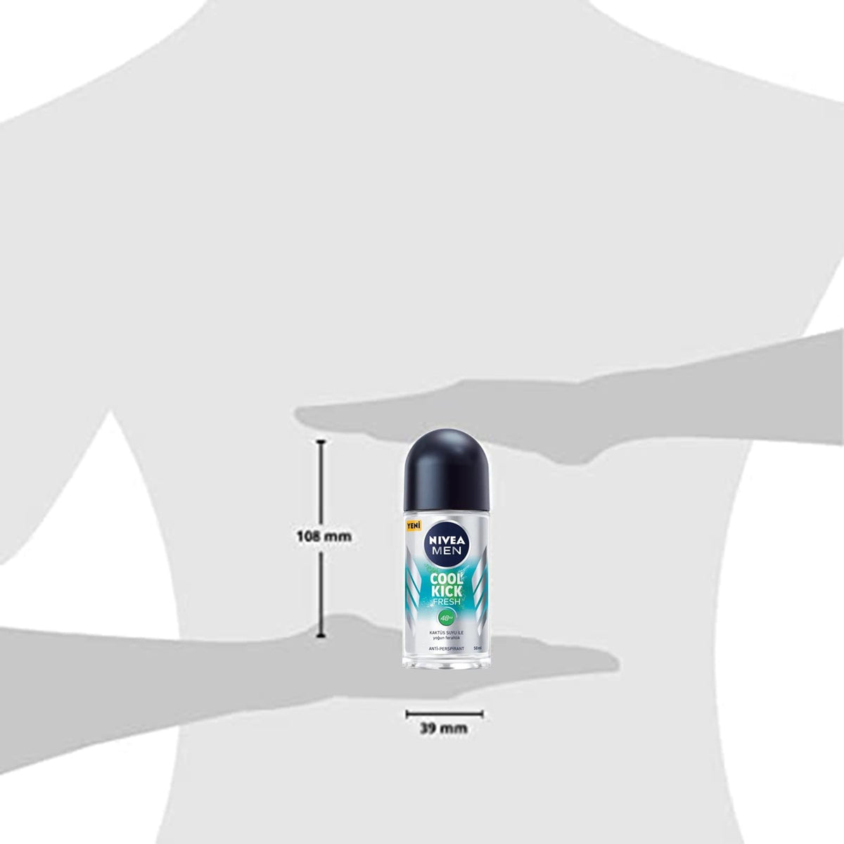 Nivea Cool Kick Fresh Roll-On Deodorant, Antiperspirant, Free Alcohol,Pack Of 3
