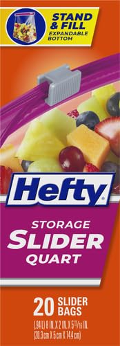 Hefty Slider Storage Bags (Quart, 20 Count)