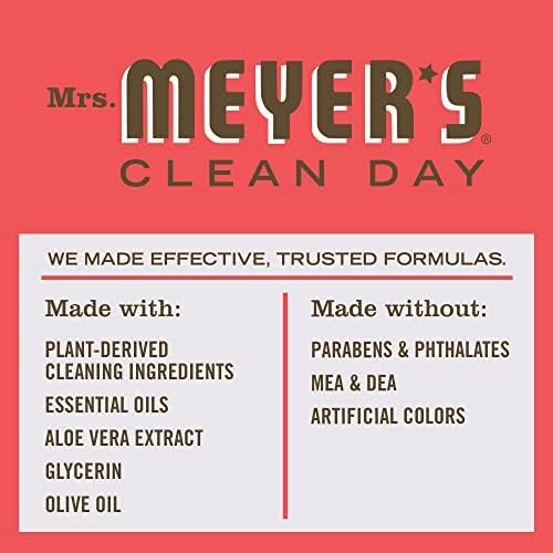 MRS. MEYER'S CLEAN DAY Hand Soap, Made with Essential Oils, Biodegradable Formula, Rhubarb, 12.5 Fl. Oz - Pack of 3
