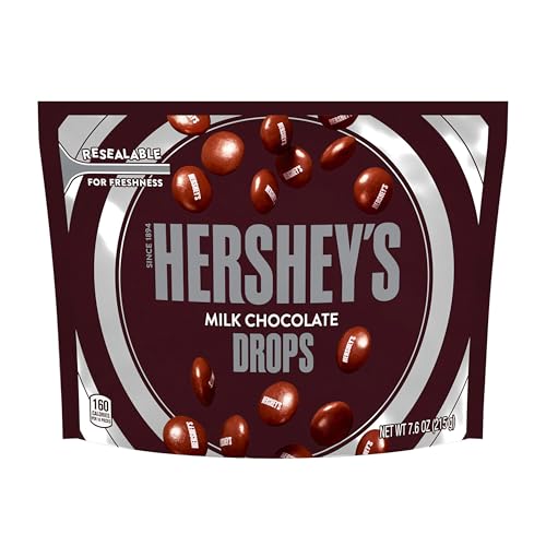 HERSHEY'S Drops Milk Chocolate Candy Bag, 7.6 oz