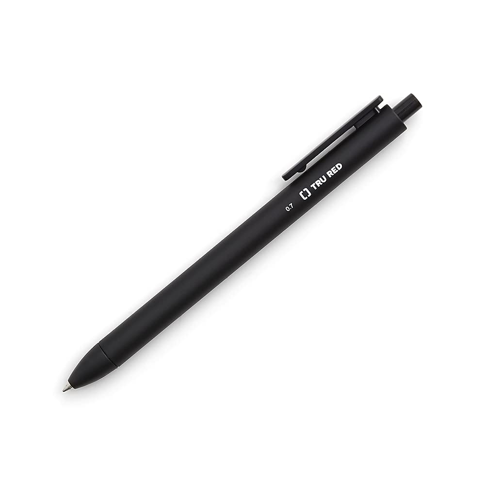 TRU RED Quick Dry Gel Pens Med Point 0.7mm Blk Dozen (TR54480)