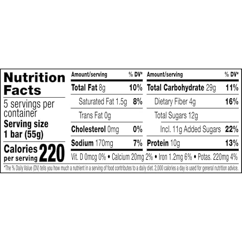 RXBAR Nut Butter and Oat Protein Bars, Protein Snacks, Snack Bars, Honey Cinnamon Peanut Butter, 9.7oz Box (5 Count)