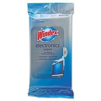 Windex Electronics Cleaner, 25 Wipes, 12 Packs Per Carton by Windex