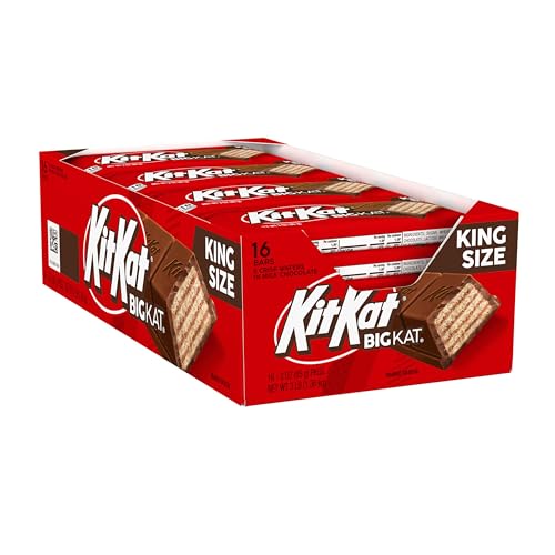 KIT KAT BIG KAT Milk Chocolate Wafer King Size, Candy Bars, 3 oz (16 Count)