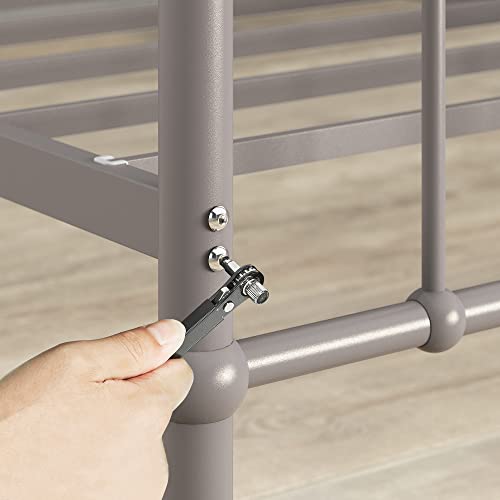 ZINUS Florence Metal Platform Bed Frame, Mattress Foundation, No Box Spring Needed, Easy Assembly, Grey, Twin