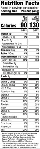 Fiber One Breakfast Cereal, Original Bran, 19.6 oz (Pack of 6)