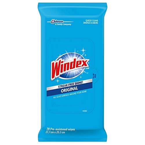 Windex Glass and Multi-Surface Cleaning Wipes, 28 Count