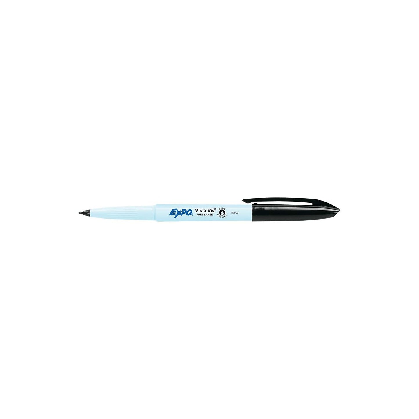 EXPO 16001 Vis-a-Vis Wet-Erase Marker Fine Point Black Dozen