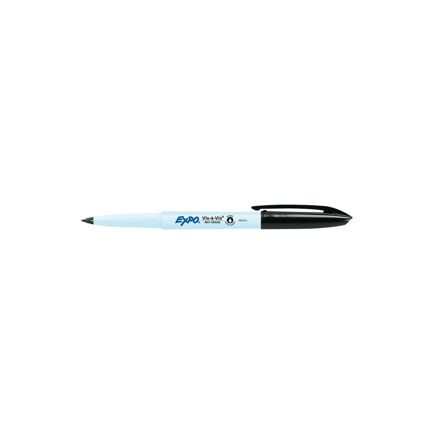 EXPO 16001 Vis-a-Vis Wet-Erase Marker Fine Point Black Dozen