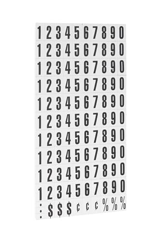 MasterVision Interchangeable Magnetic Board Accessories, Numbers, Black, 0.75"h