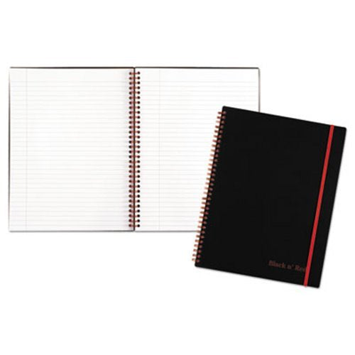 Black n'Red K66652 Twin Wire Poly Cover Notebook, Legal Rule, 11 x 8 1/2, 70 Sheets