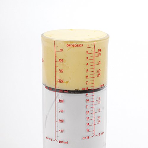 OXO Good Grips 2 Cup Adjustable Measuring Cup, Clear/Black