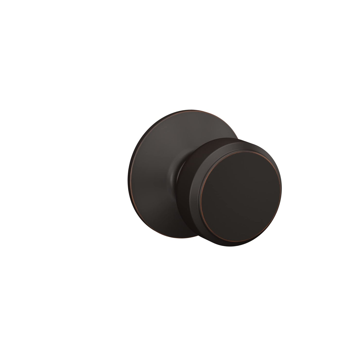 Schlage F10 BWE 716 Bowery Door Knob, Hall & Closet Passage Lock, Aged Bronze