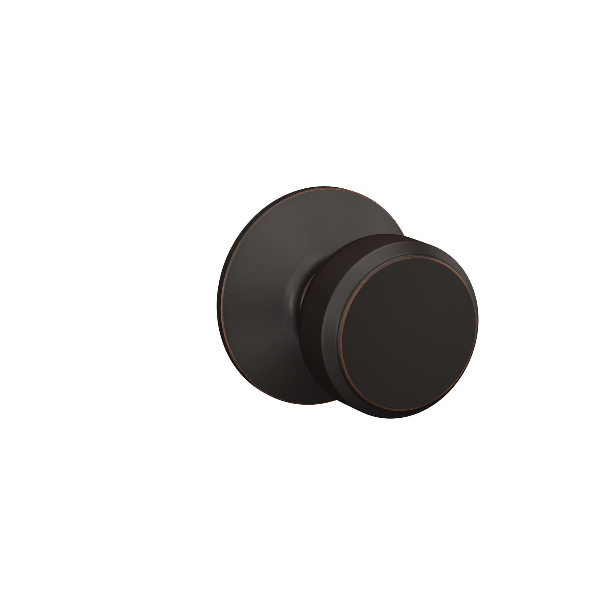 Schlage F10 BWE 716 Bowery Door Knob, Hall & Closet Passage Lock, Aged Bronze