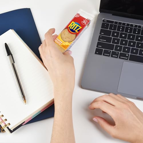 RITZ Cheese Sandwich Crackers, Lunch Snacks, 112 Snack Packs (14 Boxes, 6 Crackers Per Pack)