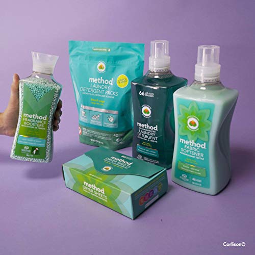 Method Laundry Detergent Packs, Beach Sage, 42 Count, 1 Pack, Packaging May Vary