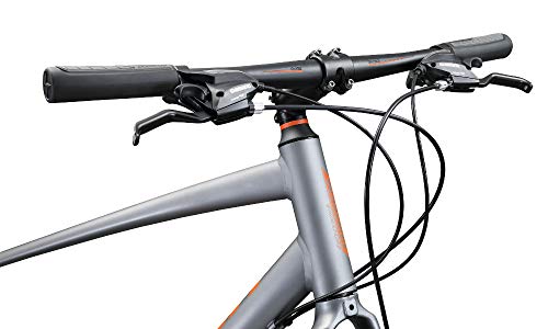 Schwinn Vantage F2 Mens/Womens Sport Hybrid Bike, 24-Speed Drivetrain, 58cm/Large Aluminum Frame, Flat Bar, Disc Brakes, Smooth Ride Technology, Matte Grey