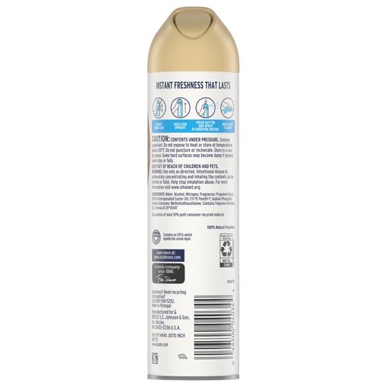 Glade Air Freshener Odor Fighting Room Spray, Oak, 8 oz, 3 Count