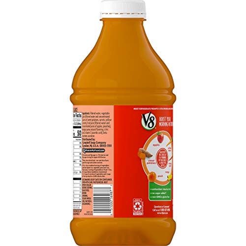 V8 Light Peach Mango, 46 Fl Oz (Pack of 6)
