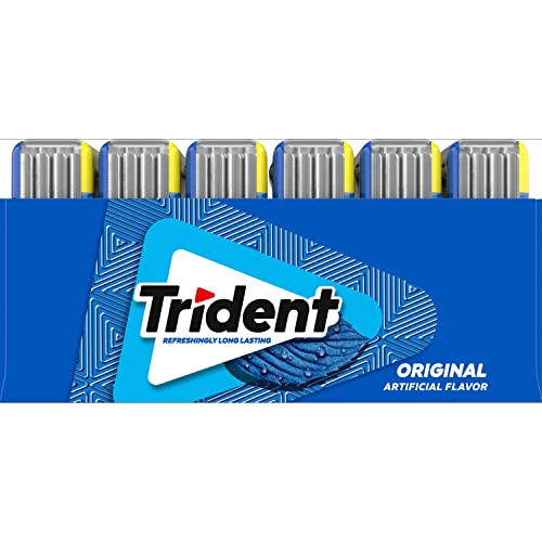 Trident Original Flavor Sugar-Free Chewing Gum, 6 Pocket Packs of 28 Pieces (168 Total Pieces)