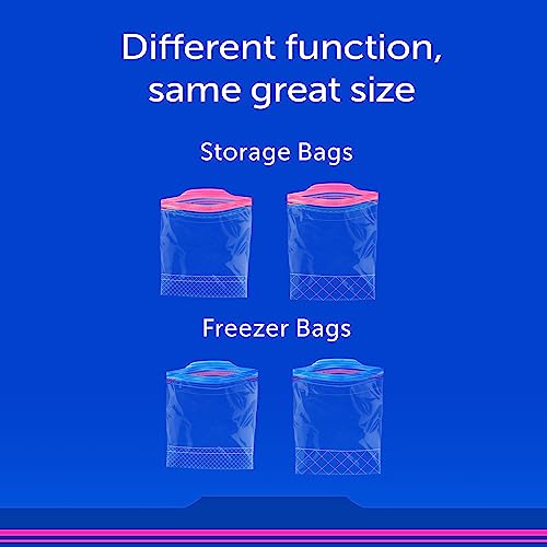 Ziploc Quart Food Storage Freezer Bags, New Stay Open Design with Stand-Up Bottom, Easy to Fill, 75 Count