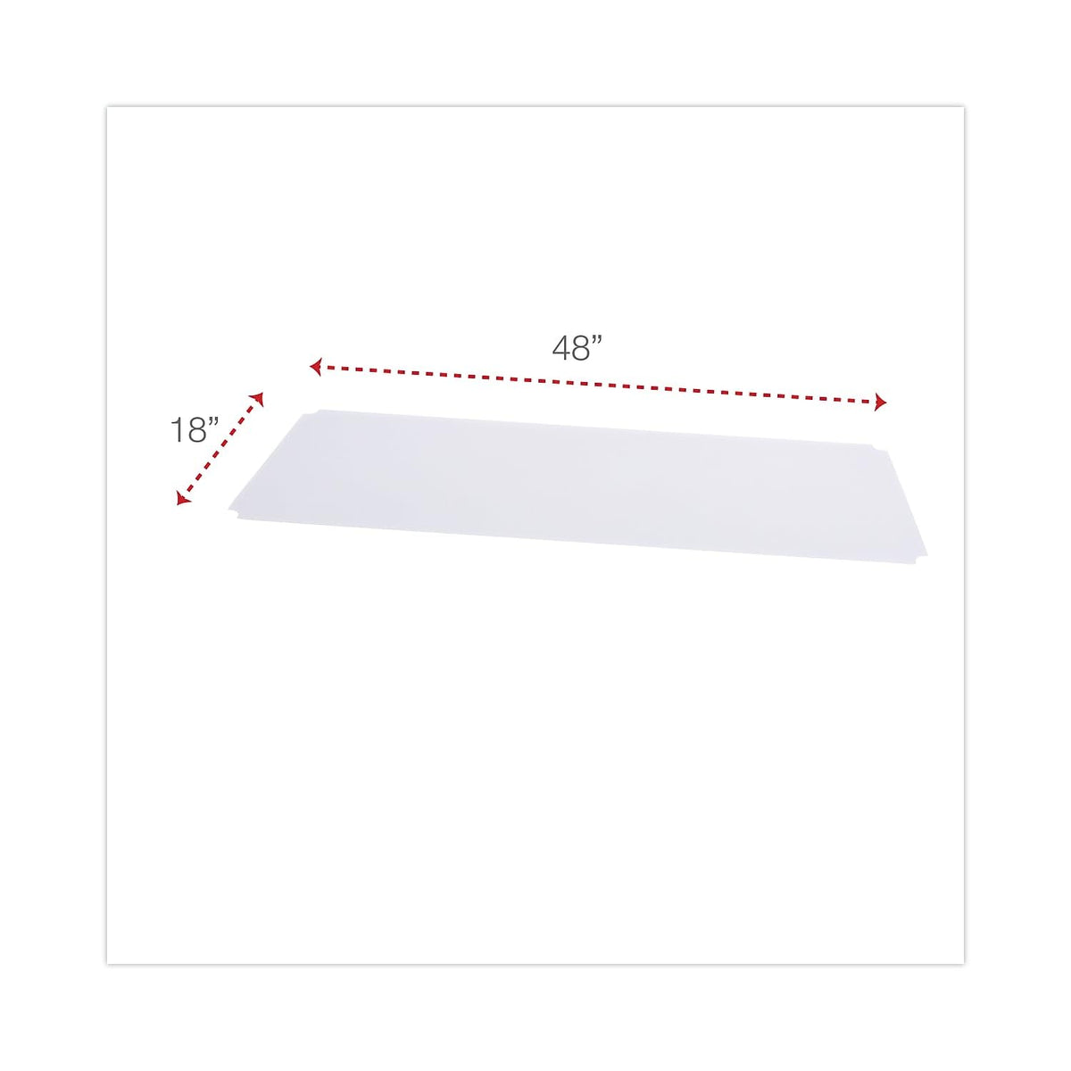Alera ALESW59SL4818 Plastic 48 in. x 18 in. Shelf Liners For Wire Shelving - Clear (4/Pack)