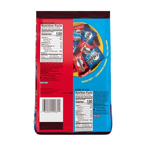 ALMOND JOY and MOUNDS Assorted Flavored Miniature, Candy Party Pack, 32.1 oz