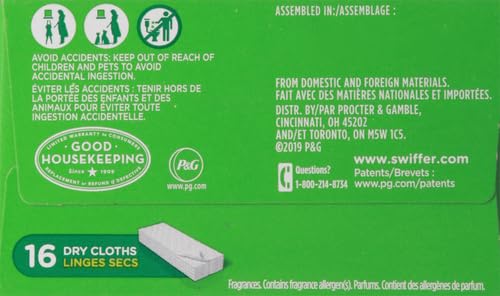 Swiffer Sweeper Dry Sweeping Pad Multi Surface Refills for Dusters Floor Mop, Gain, 16 Count (Packaging May Vary)