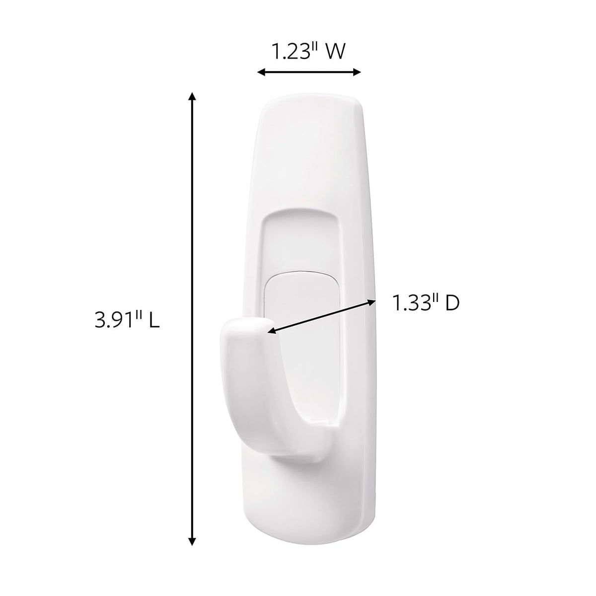 3M Command 17003Mpes General Purpose Plastic Hooks, Large, 5Lb Cap, White, 14 Hooks & 16 Strips/Pack