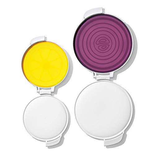 OXO Good Grips Cut & Keep Reusable Silicone Produce Saver Set - Onion and Lemon