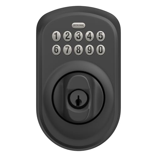 SCHLAGE BE365 PLY 622 Keypad Electronic Deadbolt, Matte Black