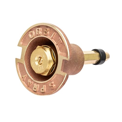 Orbit 54072 Brass Pop-Up Flush Head Sprinkler with Quarter Pattern Spray Nozzle