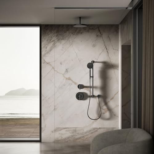 Kohler 76465-G-BL Awaken® 10" single-function rainhead, 1.75 gpm, Matte Black